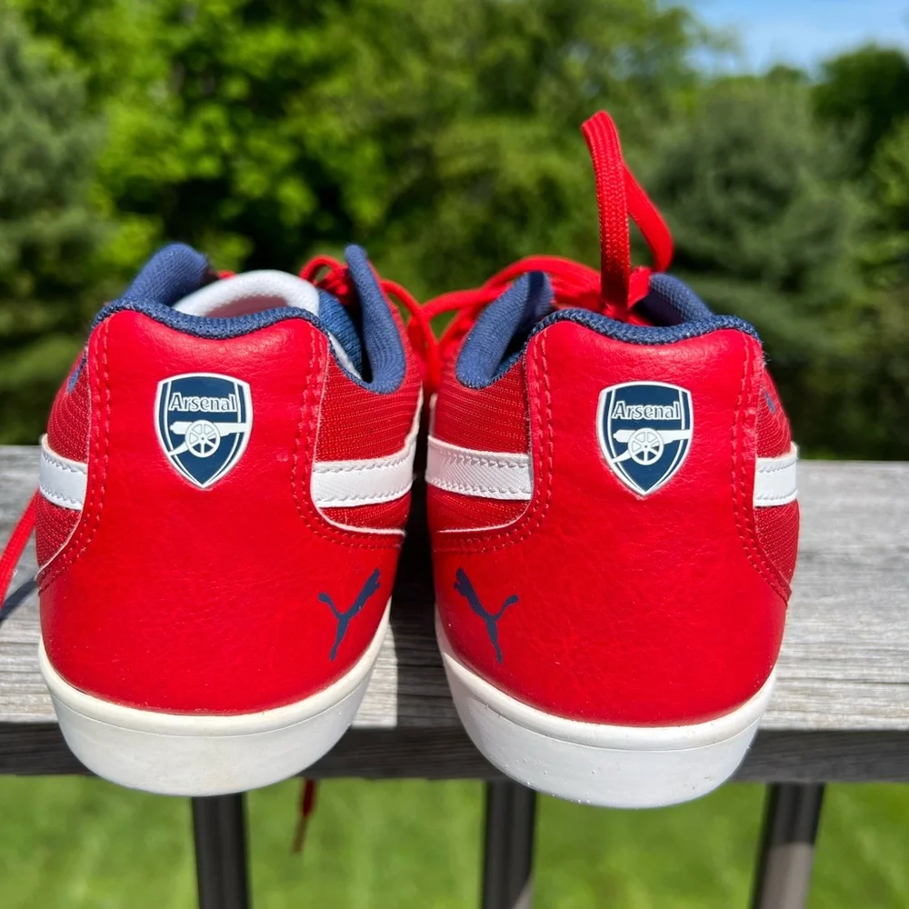 Puma Mens Red Arsenal Sneakers - Picture 5 of 7